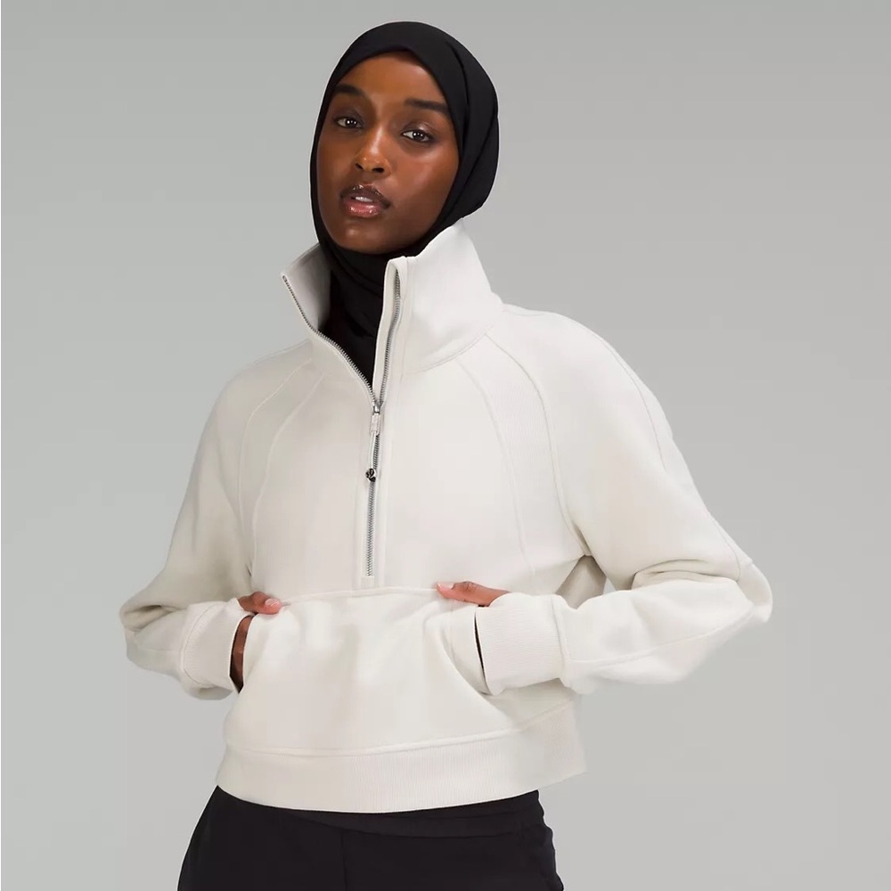 COPY - NWT Lululemon - Scuba Oversized Funnel Neck Half Zip in Bone (XS/S)